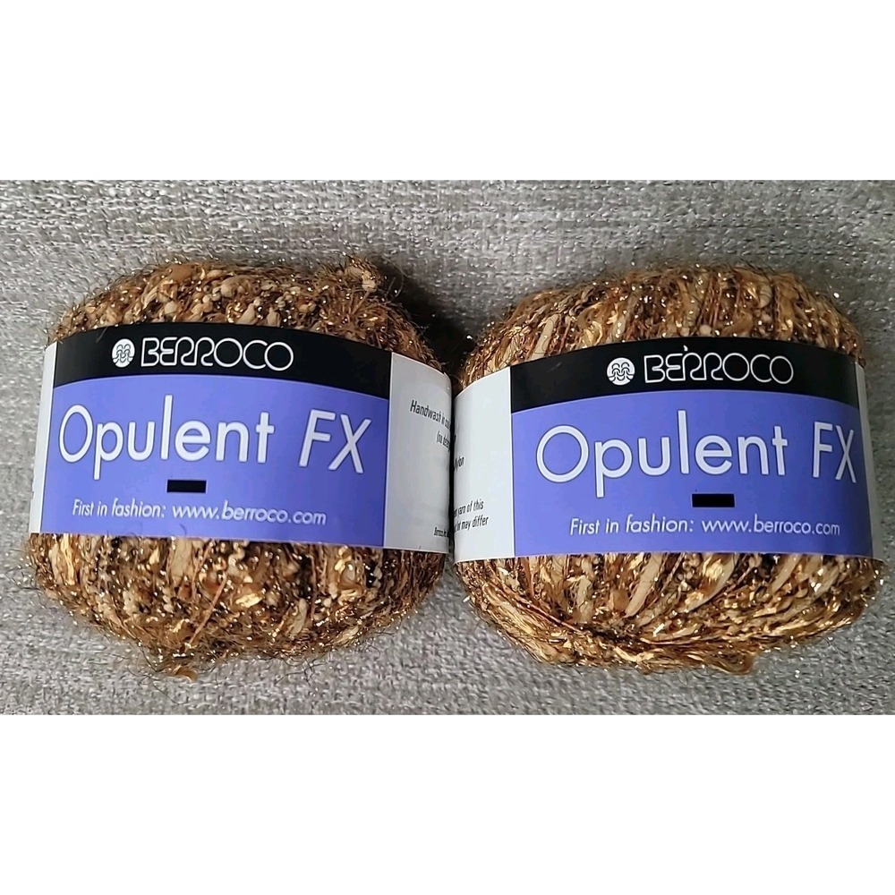 Berroco Opulent FX Yarn 2 Skein - Rare Gold Color‎ # 7812 - Discontinued Color